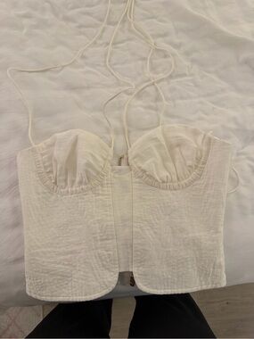 Cult Gaia Habana corset white size 4